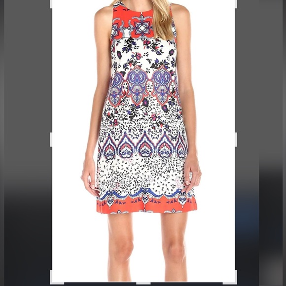 Betsey Johnson Women’s Scuba Multicolor Midi Dress Size:6 - Picture 2 of 6